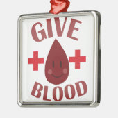 Geben Sie Blut Silbernes Ornament (Links)