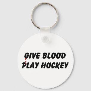 Geben Sie Blut-Spiel-Hockey Schlüsselanhänger