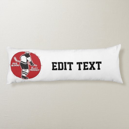 Geben Sie Blut-Spiel-Hockey Seitenschläferkissen (Rückseite)