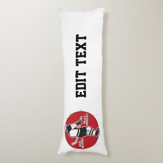 Geben Sie Blut-Spiel-Hockey Seitenschläferkissen (Vorderseite Vertikal)