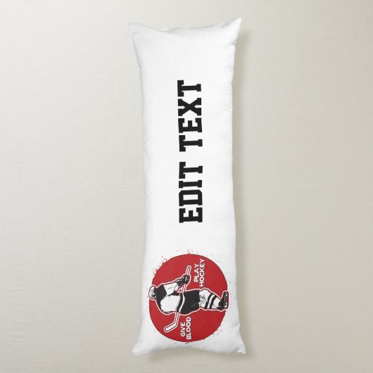Geben Sie Blut-Spiel-Hockey Seitenschläferkissen (Rückseite (Vertikal))