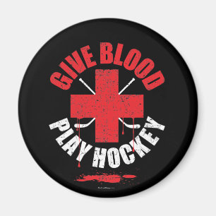 Geben Sie Blut-Spiel-Hockey v1 Magnet