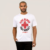 Geben Sie Blut-Spiel-Hockey v1 T-Shirt (Vorne ganz)