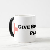 Geben Sie Blut. Spielen Sie Rugby Verwandlungstasse (Vorderseite Links)