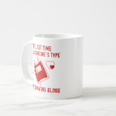 Geben Sie Blutspenden ein Kaffeetasse (Vorderseite Links)