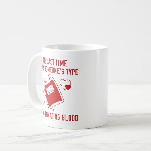 Geben Sie Blutspenden ein Kaffeetasse (Vorderseite Links)