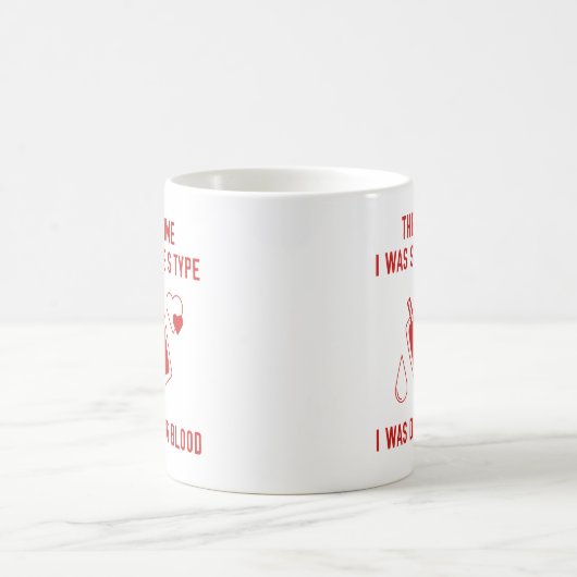 Geben Sie Blutspenden ein Kaffeetasse (Mittel)