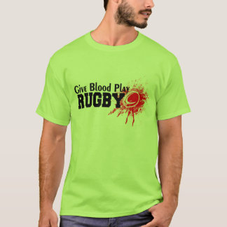 geben Sie Blutspiel-Rugby T-Shirt