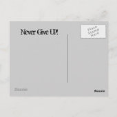 Geben Sie Boxhandschuhe niemals auf Postkarte auf (Rückseite)