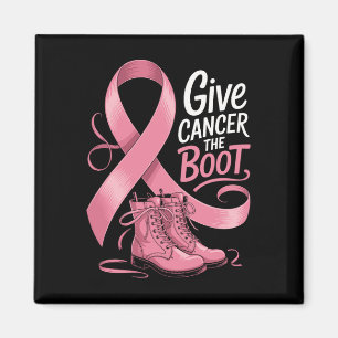 Geben Sie Brustkrebs dem Boot Cowgirl Awareness Ri Magnet