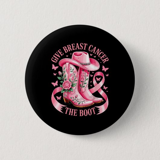 Geben Sie Brustkrebs dem Stiefmütterchen Brustkreb Button (Vorderseite)