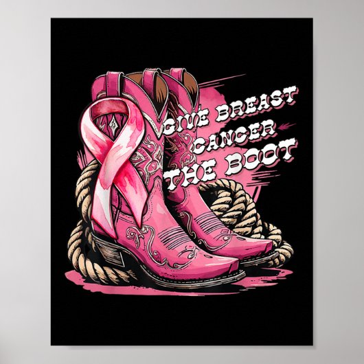 Geben Sie Brustkrebs dem Stiefmütterchen Brustkreb Poster (Vorne)