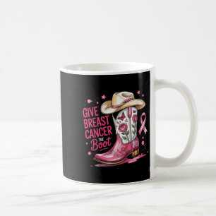 Geben Sie Brustkrebs den Stiefel Brustkrebs Rosa B Kaffeetasse