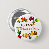 Geben Sie Dank Button (Vorne & Hinten)