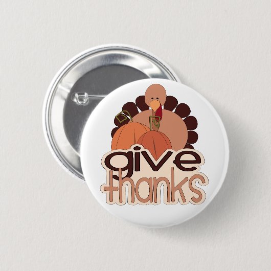 Geben Sie Dank Button (Vorne & Hinten)