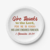 "Geben Sie dank den LordpapierTeller Pappteller (Vorderseite)