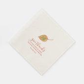 Geben Sie Dank handgemalt minimalistisch Aquarell Serviette (Ecke)