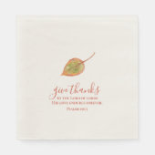 Geben Sie Dank handgemalt minimalistisch Aquarell Serviette (Vorderseite)
