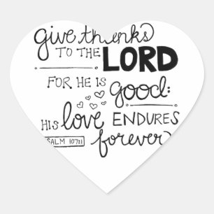 Geben Sie Dank Herz-Aufkleber