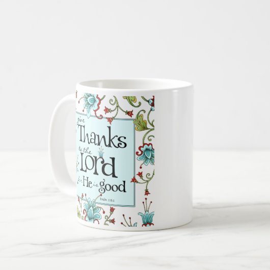 Geben Sie Dank - Kaffee-Tasse Kaffeetasse (Vorderseite Links)