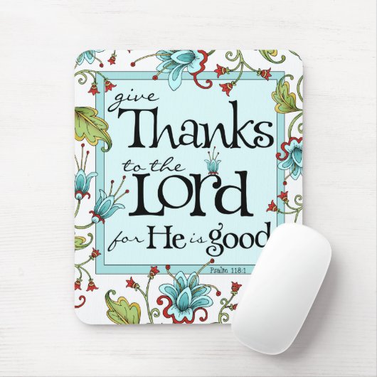 Geben Sie Dank - Mausunterlage Mousepad (Mit Mouse)