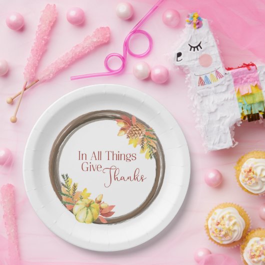 Geben Sie Dank-Pappteller Pappteller (Party)
