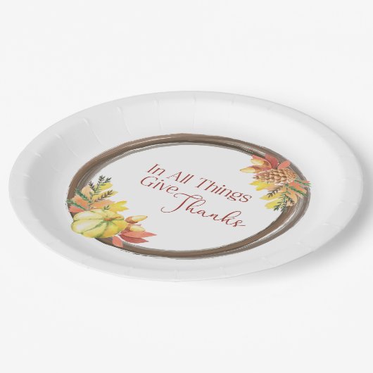 Geben Sie Dank-Pappteller Pappteller (Schrägansicht)