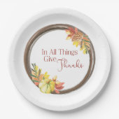 Geben Sie Dank-Pappteller Pappteller (Vorderseite)