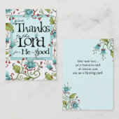 Geben Sie Dank - Schrifts-Karten Visitenkarte (Vorne/Hinten)