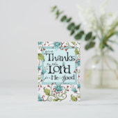 Geben Sie Dank - Schrifts-Karten Visitenkarte (Stehend Vorderseite)