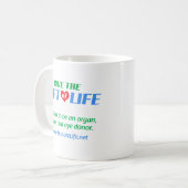 Geben Sie das Geschenk des Lebens Kaffeetasse (Vorderseite Links)