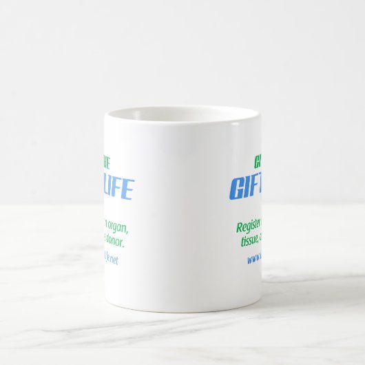 Geben Sie das Geschenk des Lebens Kaffeetasse (Mittel)