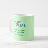 Geben Sie das Geschenk des Lebens Kaffeetasse (Vorderseite Links)