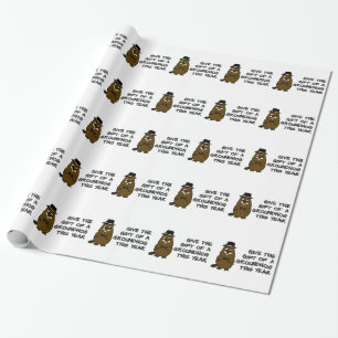 Geben Sie das Geschenk eines Groundhog in diesem J Geschenkpapier