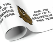 Geben Sie das Geschenk eines Groundhog in diesem J Geschenkpapier (Rolleneckpunkt)