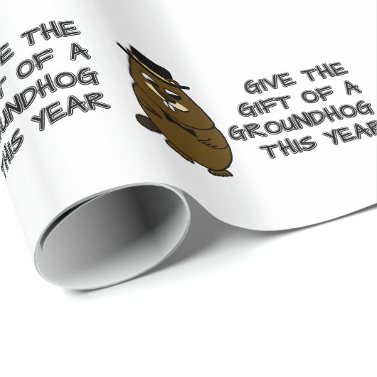Geben Sie das Geschenk eines Groundhog in diesem J Geschenkpapier (Rolleneckpunkt)