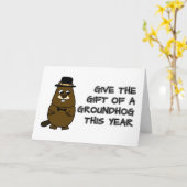 Geben Sie das Geschenk eines Groundhog in diesem J Karte (Gelbe Blume)