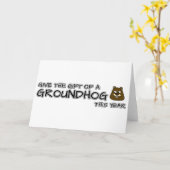 Geben Sie das Geschenk eines Groundhog in diesem J Karte (Gelbe Blume)