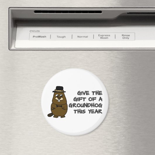 Geben Sie das Geschenk eines Groundhog in diesem J Magnet (In Situ (Geschirrspüler))