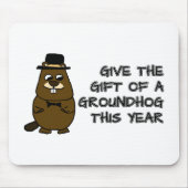 Geben Sie das Geschenk eines Groundhog in diesem J Mousepad (Vorne)