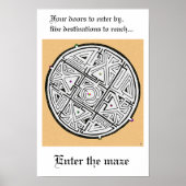 Geben Sie das Labyrinth ein Poster (Vorne)