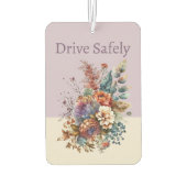 Geben Sie das Laufwerk sicher Blume lila ein Autolufterfrischer (Rückseite)