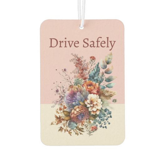 Geben Sie das Laufwerk sicher Blume pink ein Autolufterfrischer (Rückseite)