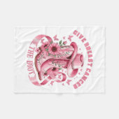 Geben Sie dem Brustkrebs das Bewusstsein für den w Fleecedecke (Vorderseite (Horizontal))