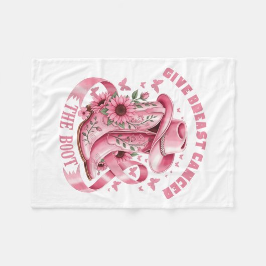 Geben Sie dem Brustkrebs das Bewusstsein für den w Fleecedecke (Vorderseite (Horizontal))