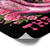 Geben Sie dem Brustkrebs das Bewusstsein für den w Poster (Ecke)