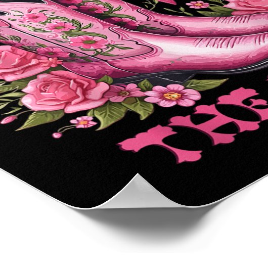 Geben Sie dem Brustkrebs das Bewusstsein für den w Poster (Ecke)