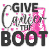 Geben Sie dem Krebs den Start. Aufkleber (Vorderseite)