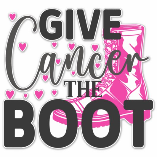 Geben Sie dem Krebs den Start. Aufkleber (Vorderseite)