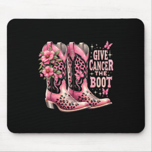 Geben Sie dem Krebs die Stiefel der Cowgirl-Stiefe Mousepad